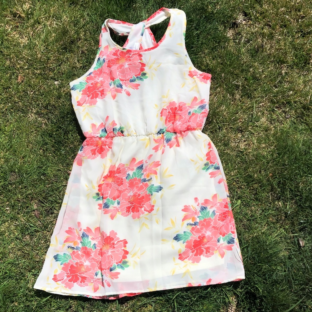 Cream floral summer dress